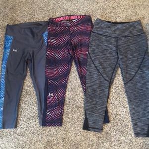 Victoria secret and under armor workout pants